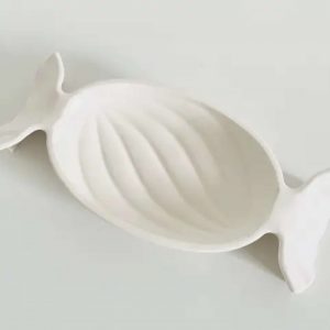 Bol en jesmonite en forme de bonbon