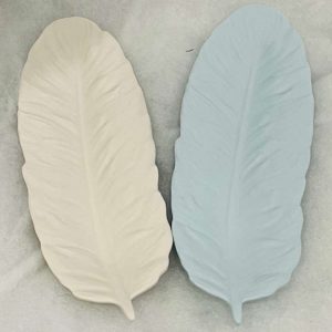 Bol décoratif en jesmonite en forme de plume