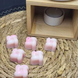 Fondant parfumé carré tressé Barbe à papa – cire d’olive artisanale