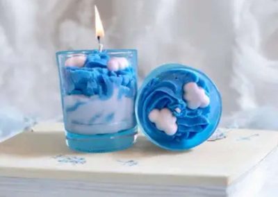 Bougie parfumée linge frais artisanale – notes florales et fraîches – cire naturelle