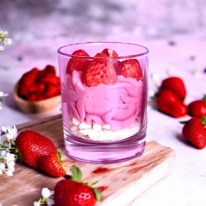 Bougie artisanale fraise des bois – parfum fruité et sucré