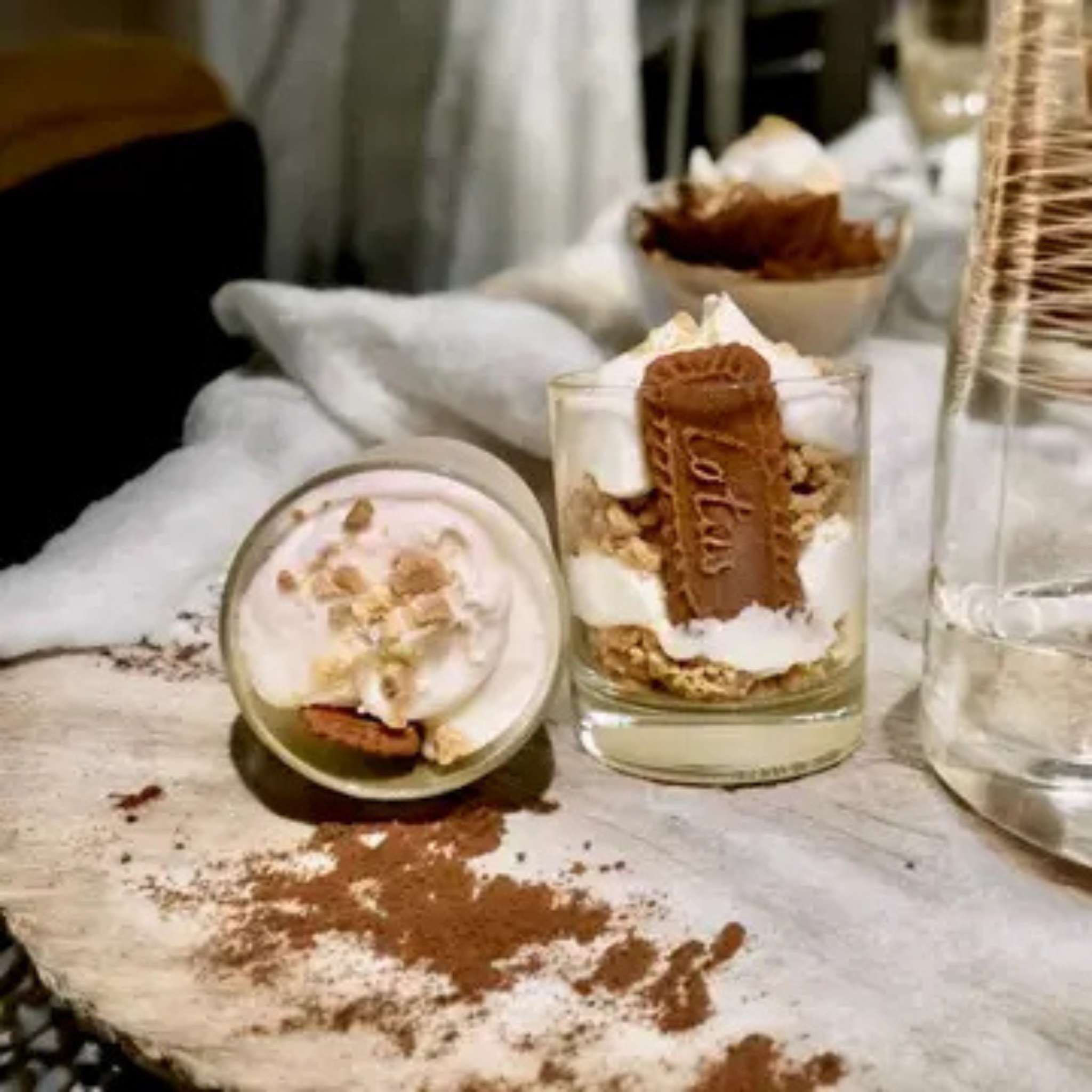 Bougie parfumée spéculoos artisanale – cire végétale naturelle – senteur vanille caramel
