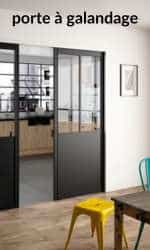 porte à galandage permettant de séparer 2 espaces sans perdre de place
