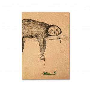 carnet papier recyclé paresseux