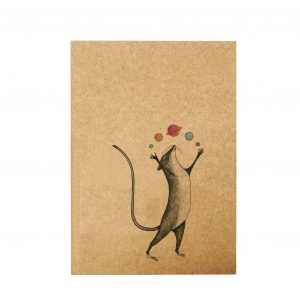 carnet papier recyclé planète souris