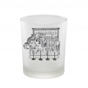 photophore en verre dépoli bar pour animaux