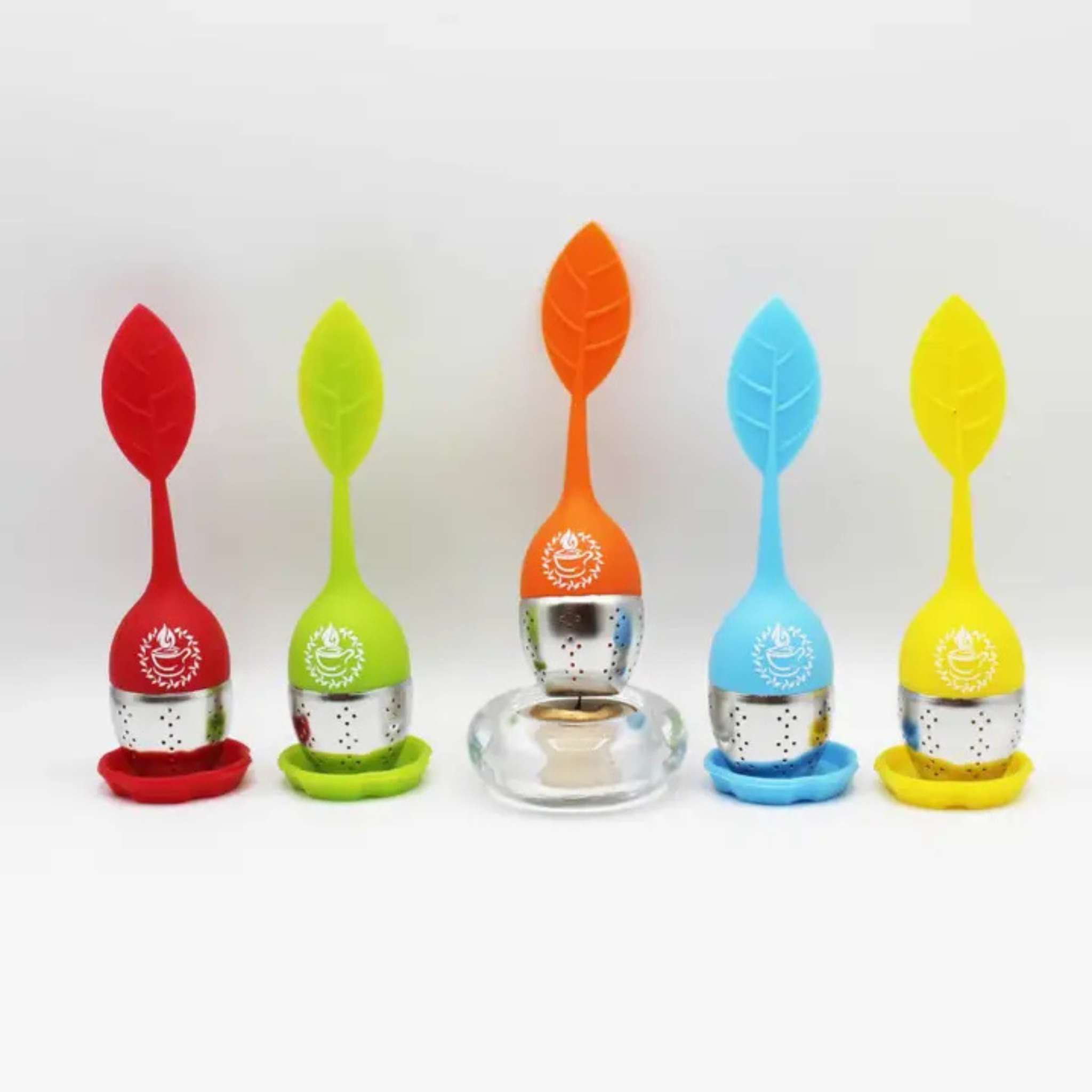 boules à thé colorées en silicone