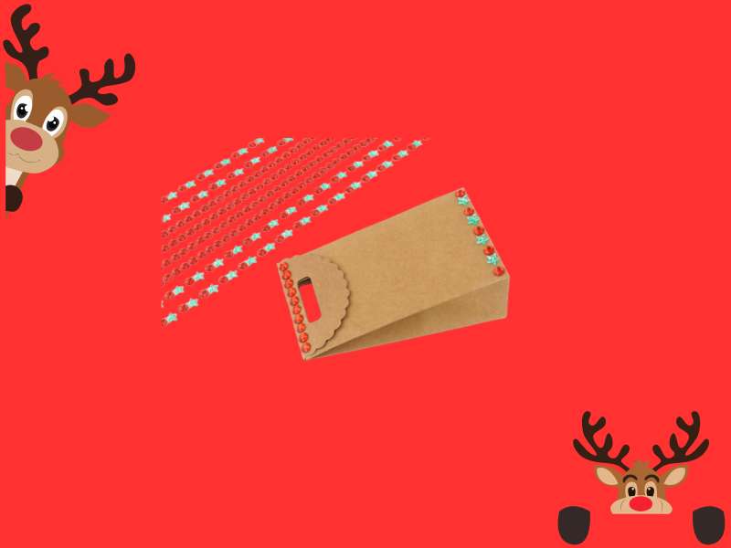 décoration pochette kraft strass noël