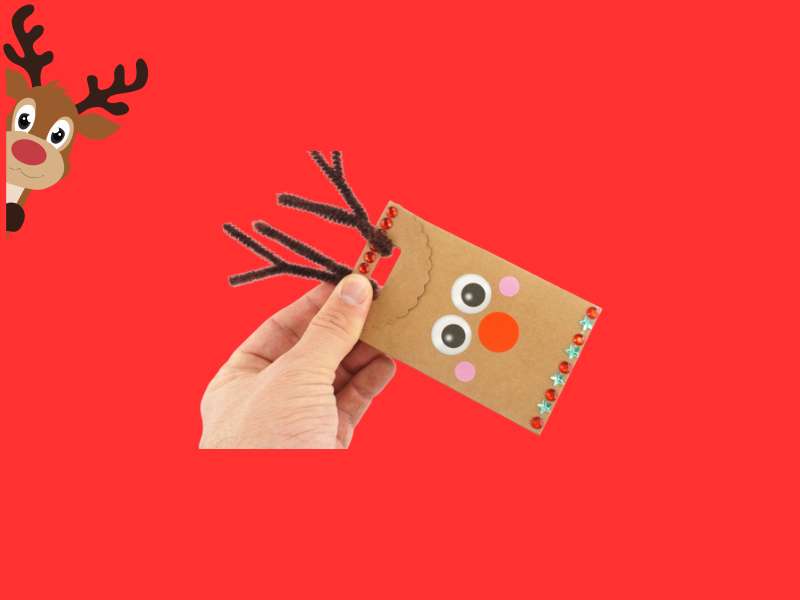 bois renne diy chenilles marron