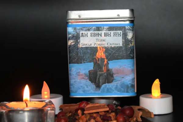 tisane saveur pomme caramel vanille