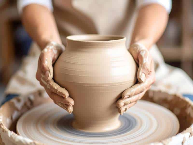 Atelier de céramiste et objets en céramique artisanale durable