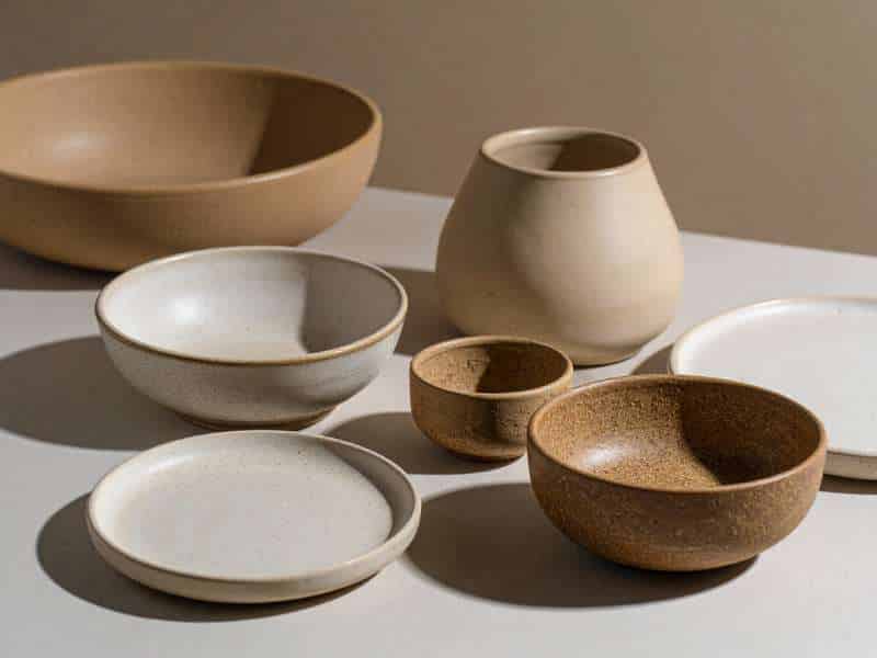 Bols et assiettes en céramique artisanale aux finitions uniques