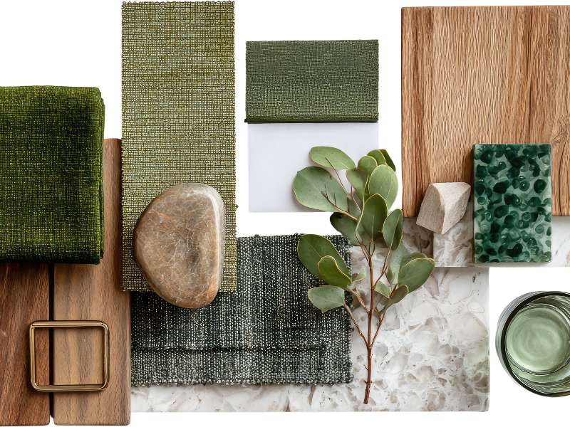Palette de couleurs naturelles et douces pour une décoration campagne chic