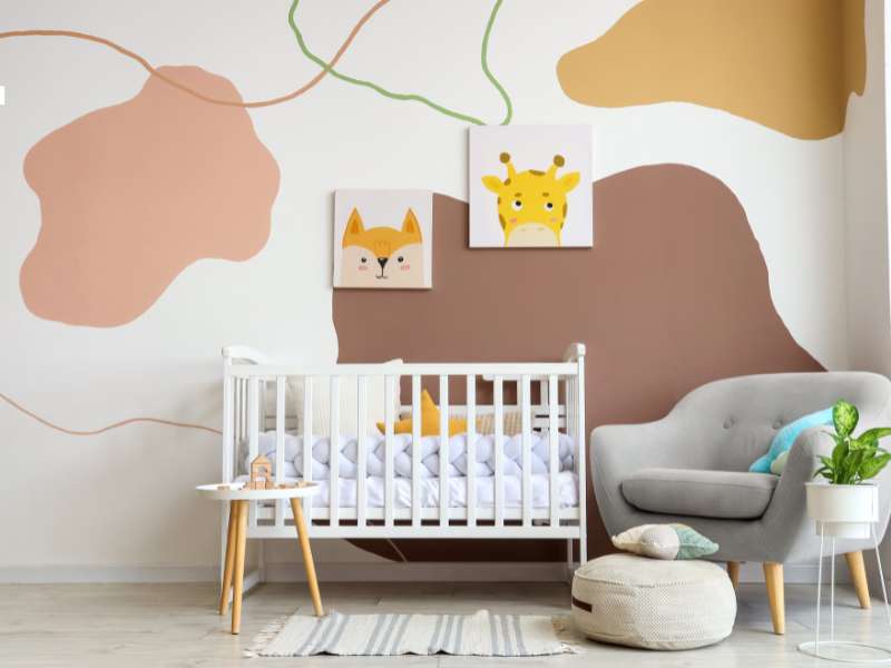 palette couleur naturelle chambre enfant beige terracotta vert sauge