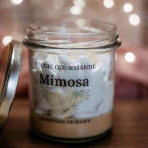 Bougie Parfumée Mimosa 200g – Une fragrance florale douce et lumineuse