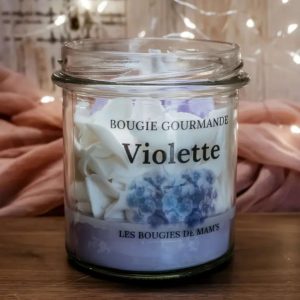 Bougie gourmande Violette 200g : une ambiance florale et douce