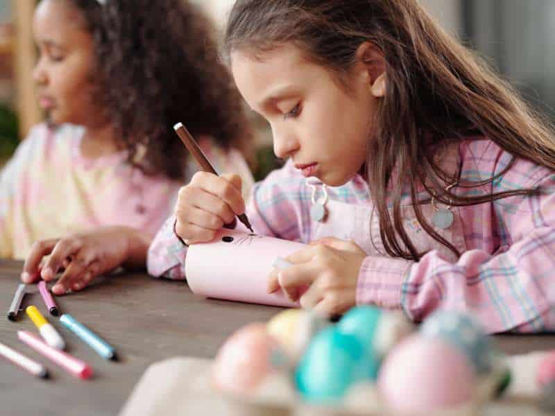 dessin visage lapin bricolage enfant Pâques