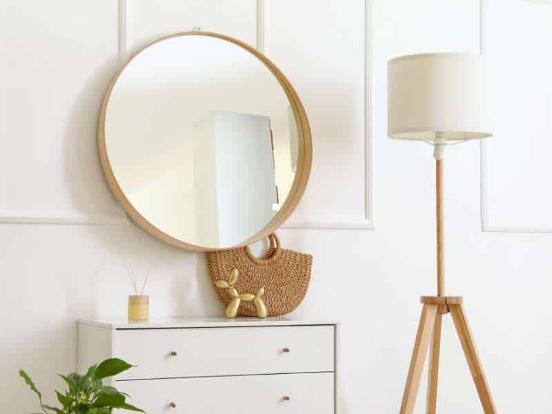 miroir grand format petit salon décoration
